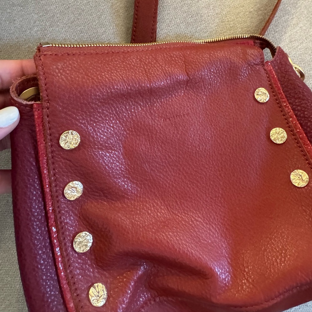 Hammitt Red Crossbody Bag with Gold Accents